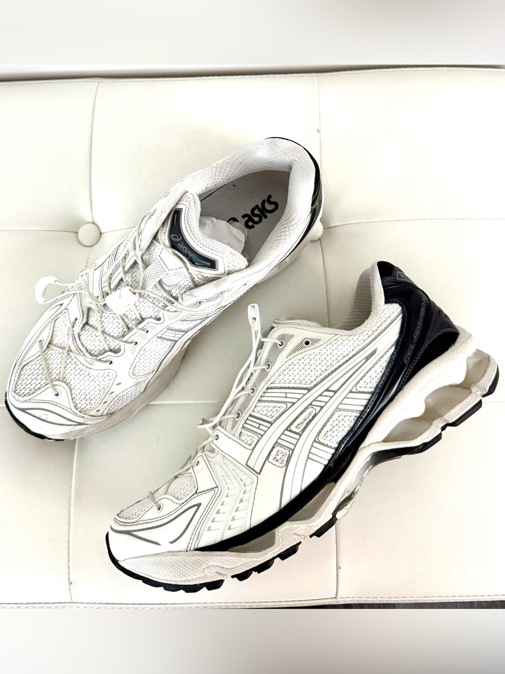 Asics Men's x Unaffected Gel-Kayano 14 Sneakers in Bright White/Jet Black